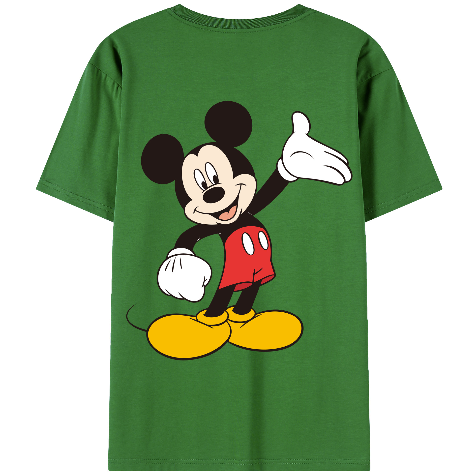 （画像用） ミッキーマウス Mickey Mouse レディース半袖Tシャツ(バックプリント)